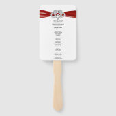 Éventail Red Infinity Heart Wedt Programme Fans (Dos)