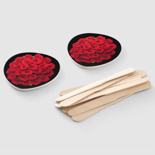 Éventail Red roses (Non-assemblé)