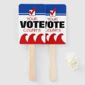 Éventail Red Wave Républicain Votre Vote Compte Élection 20 (Devant et derrière)