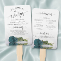 Reflet Rose Turquoise Élégant programme de mariage