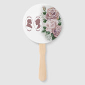 Éventail Regency Bridgerton Rose Roses Cameo (Devant)