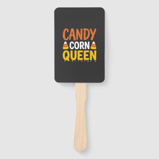 Éventail Reine Candy Corn Graphique Halloween_1 (Devant)