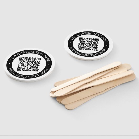 Éventail Remplacez par votre propre code QR téléchargé ou v (Non-assemblé)