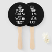 Éventail Restez calme et continuez - Créez votre propre (Devant et derrière)