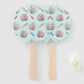 Éventail Retour à l'école Motif éléphant (Devant et derrière)