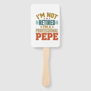 Éventail Retraite Professionnelle Pepe Typographie Vintage