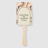 Éventail Retro Arch Arch rose Noir Noir Noir Programme de m (Devant)