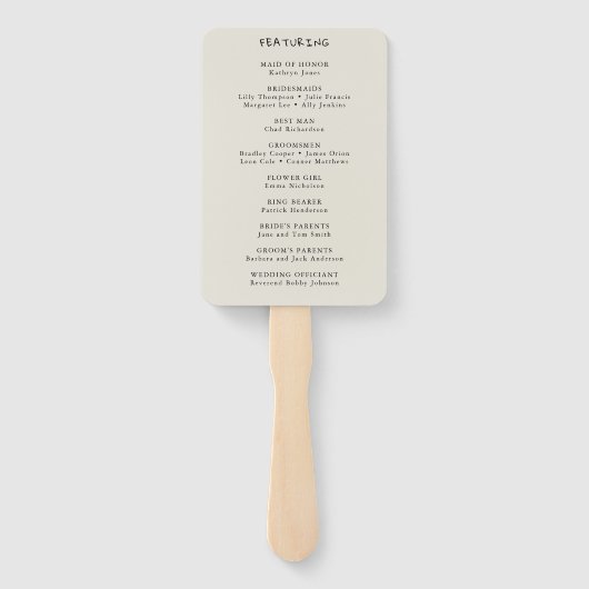 Éventail Retro Le Programme De Mariage Cassette Le Plus Fra (Dos)