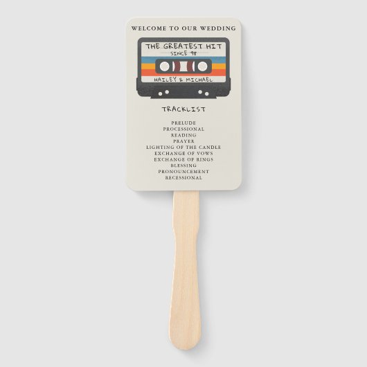 Éventail Retro Le Programme De Mariage Cassette Le Plus Fra (Devant)