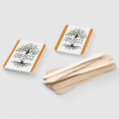 Éventail Réunion familiale Brown et orange (Non-assemblé)