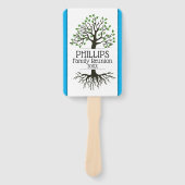 Éventail Réunion familiale de l'arbre généalogique Sky Blue (Devant)