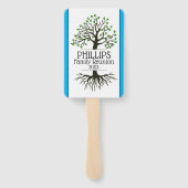 Éventail Réunion familiale de l'arbre généalogique Sky Blue (Dos)