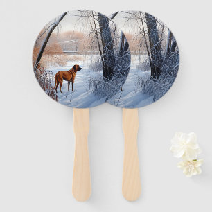 Éventail Rhodesian Ridgeback Laisser Neige Noël
