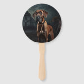 Éventail Ridgeback rhodésien Halloween Épouvantable (Dos)