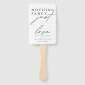 Éventail Rien de fantaisie Juste Amour Mariage (Devant)