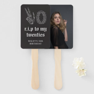 Éventail RIP 20s Années Squelette Funérailles 30e anniversa