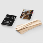 Éventail RIP Années 20's Funny Skull Photo 30e anniversaire (Non-assemblé)