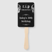 Éventail RIP Années 20's Funny Skull Photo 30e anniversaire (Devant)