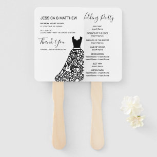 Éventail Robe Mariage en dentelle noire