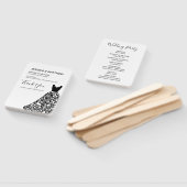 Éventail Robe Mariage en dentelle noire (Non-assemblé)