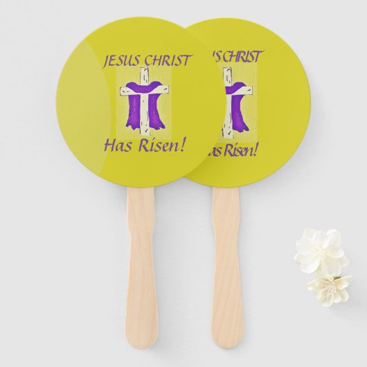 Éventail Robe pourpre Sur Croix (Devant et derrière)