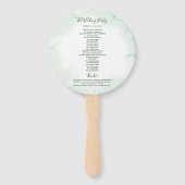 Éventail Romance Greenery Programme de Mariage Mariage (Dos)