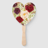 Éventail Romantic Burgundy (Dos)