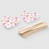 Éventail Romantic Coeur Rouge Saint Valentin (Non-assemblé)