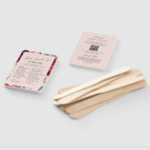 Éventail Romantic Floral Bouquet Pink Wedding Program Fan (Non-assemblé)