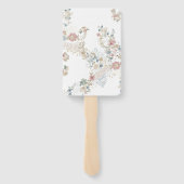 Éventail Romantic Hand Fan with Delicate Flowers (Dos)