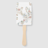 Éventail Romantic Hand Fan with Delicate Flowers (Devant)