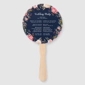 Éventail Romantique Blush Bloom Floral Wedding Programme (Dos)