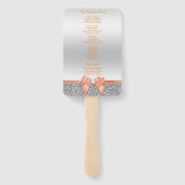 Éventail Romantique Coral Bow, programme de mariage de Part (Dos)