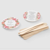 Éventail Romantique Floral Aquarelle Fleurs Programme de ma (Non-assemblé)