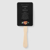 Éventail Romantique Floral néerlandais programme de mariage (Devant)