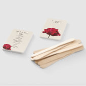 Éventail Romantique Rose Mariage programme de cérémonie (Non-assemblé)
