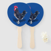 Éventail Rooster de Minorque (Devant et derrière)