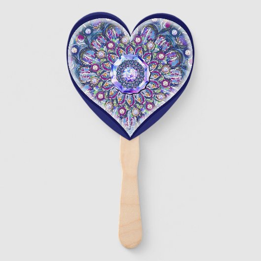 Éventail Rosace bleue (Devant)