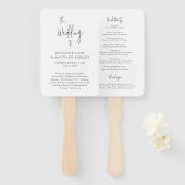 Éventail Rosalind Typographie moderne Élégant programme de (Devant et derrière)