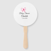 ÉVENTAIL ROSE BOW SIMPLE BABY SHOWER AJOUTER LE NOM DATE MI (Devant)