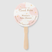Éventail Rose Cute Nuage Neuf Fille Douche bébé (Devant)