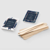 Éventail Rose de la Marine Mariage Bouquet d'or (Non-assemblé)