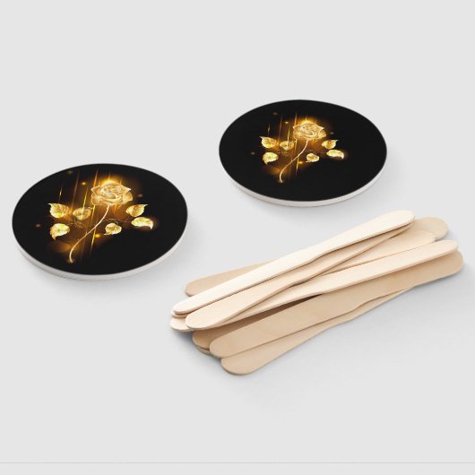 Éventail Rose d'or ( rose d'or ) (Non-assemblé)