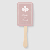 Éventail Rose Dusty Fleur de Lis Mariages Fans (Devant)