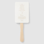 Éventail Rose fleur sauvage Ivory Pliage Carte Mariage Prog (Dos)