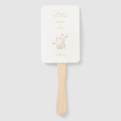 Éventail Rose fleur sauvage Ivory Pliage Carte Mariage Prog (Devant)