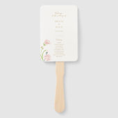 Éventail Rose fleur sauvage Ivory Pliage Carte Mariage Prog (Devant)