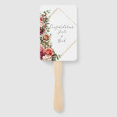 Éventail Rose Floral Eucalyptus Programme de mariage (Dos)