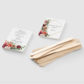 Éventail Rose Floral Eucalyptus Programme de mariage (Non-assemblé)