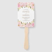 Éventail Rose Floral Peony Programme de mariage Rose Ventil (Devant)